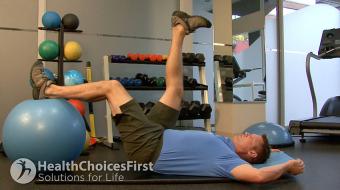 hamstring ball strength assisted exercise