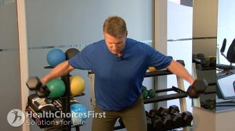 Jackson Sayers, B.Sc. (Kinesiology), discusses standing chest flies strength exercises.