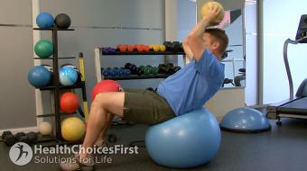 Jackson Sayers, B.Sc. (Kinesiology), discusses stability ball stomach exercises.