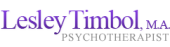 Lesley Timbol, M.A. Psychotherapist