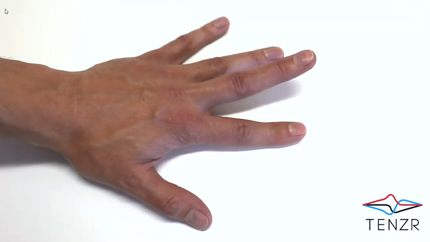 hand extended fingers