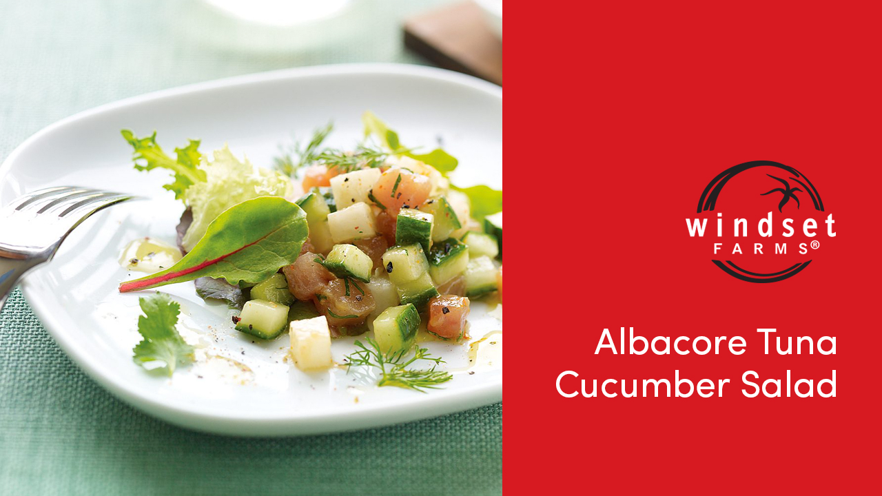 wf youtube albacore tuna cucumber salad